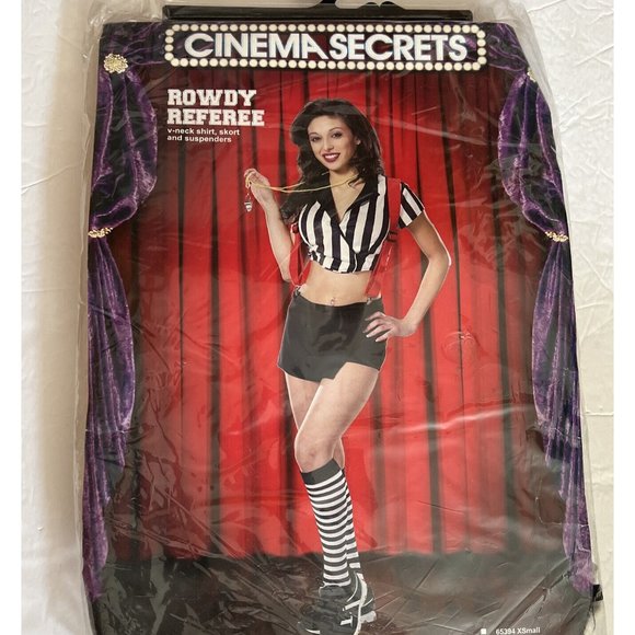 Women’s Cinema Secrets Sexy Rowdy Referee Ref Costume Team Sports Medium NEW - Picture 1 of 6